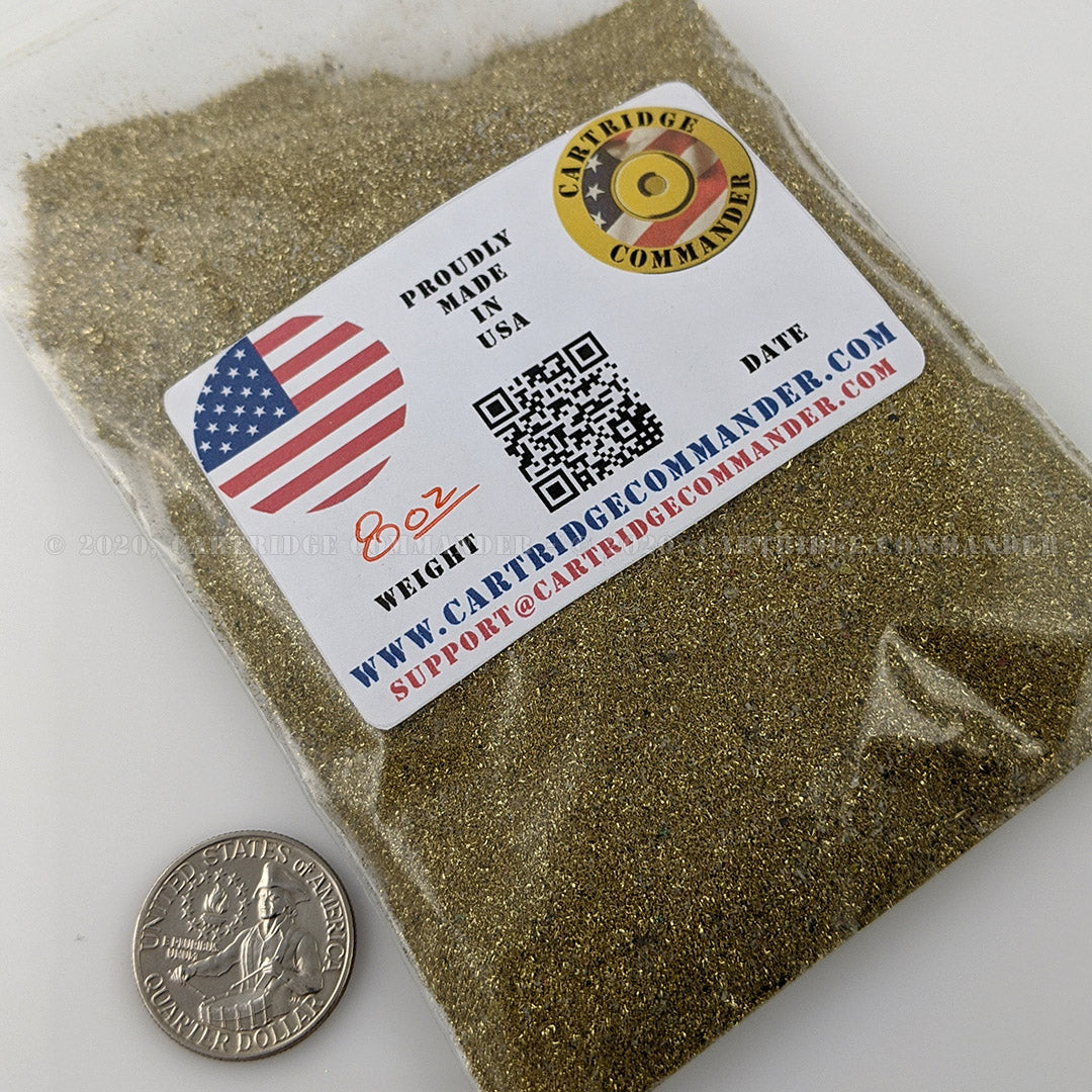 Fine Brass Chips / Shavings, Glitter-like Powder, for bluing, DIY Arts and Crafts projects, Jewelry and Tumbler Resin supplies, Raw Metal Brass Orgonite Orgone, 8 oz ounces