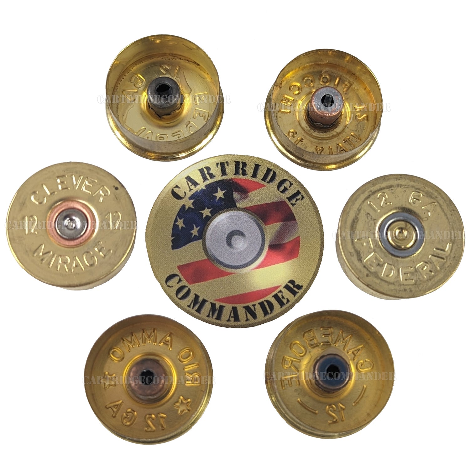 empty 12 gauge headstamps end caps heads DIY craft supply
