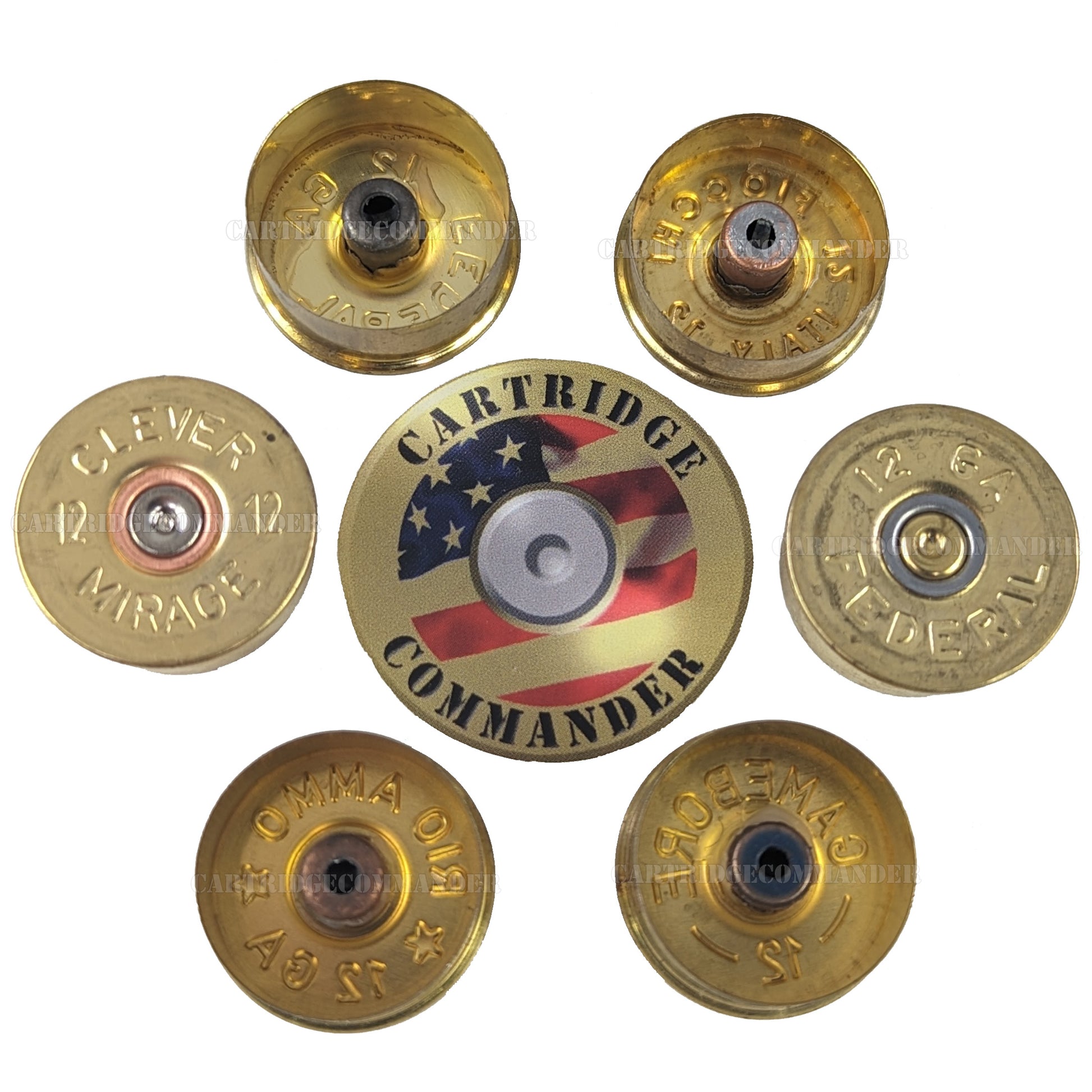 empty 12 gauge headstamps end caps heads DIY craft supply