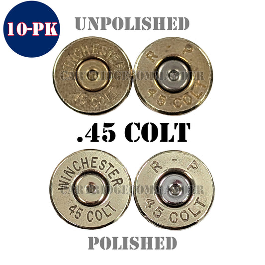 .45 COLT brass thin-cut bullet slices, mix mfg, 10-pack