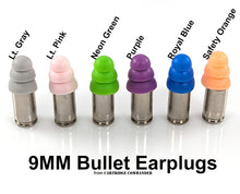 Load image into Gallery viewer, Real 9MM Bullet Earplugs Range Safety Gear-nickel casing