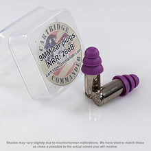 Load image into Gallery viewer, Real 9MM Bullet Earplugs Range Safety Gear-nickel casing-purple