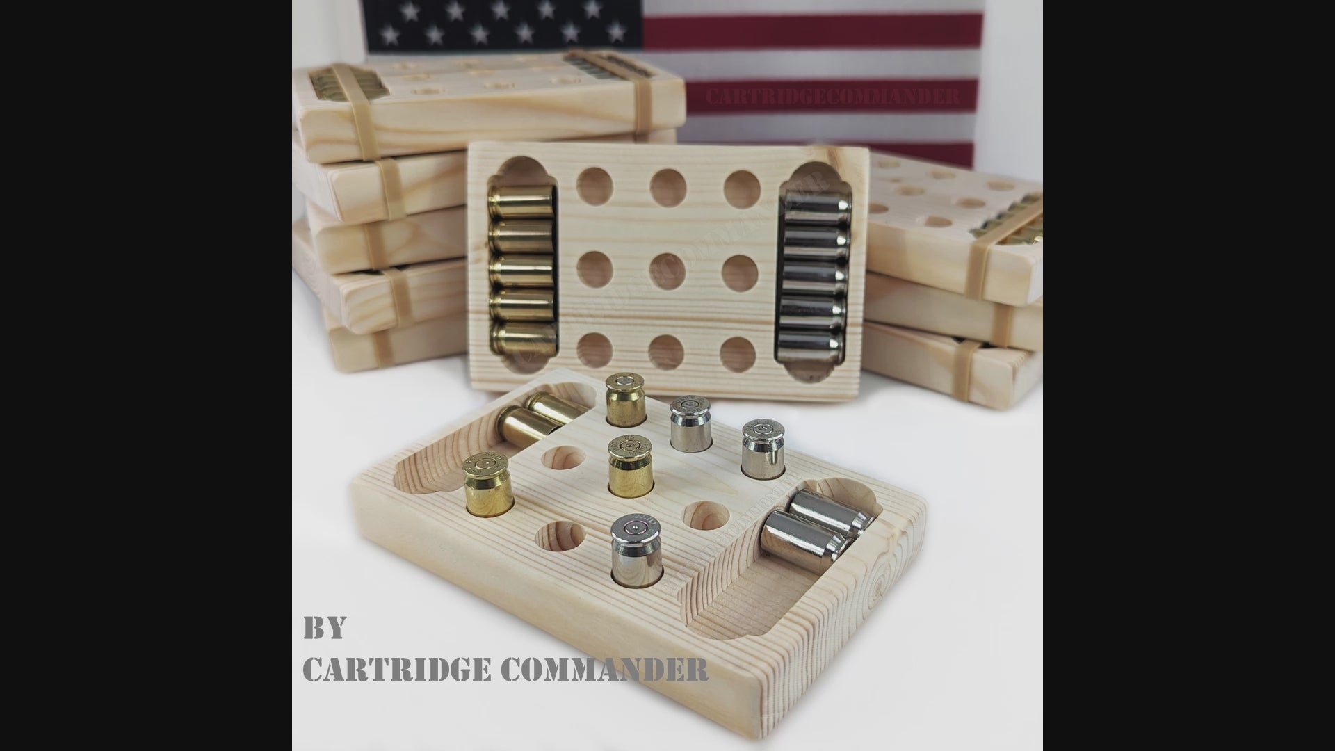 Video of Tic Tac Toe Bullet Board Game .45ACP - FREE SHIPPING by Cartridge Commander