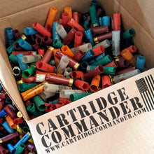 Load image into Gallery viewer, Box of empty 12 gauge shotgun shells / hulls, mixed colors