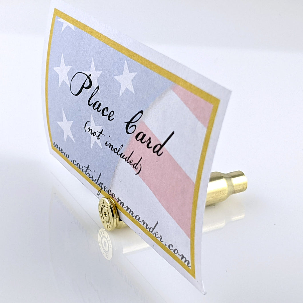 Place card holder display name tag cards for wedding event show party .223 rem 5.56 nato bullet brass