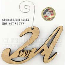 Load image into Gallery viewer, Second Amendment, 2A Christmas ornament on curled hanger - dated 1791, in a keepsake or gift box