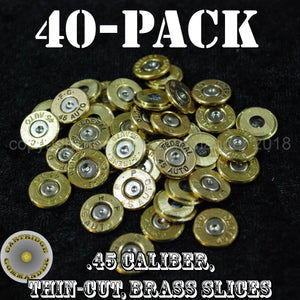 bullet jewelry slice 45 caliber headstamp 40 pack