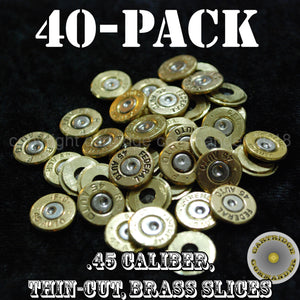 .45 ACP (Auto) brass thincut bullet slices, mix mfg, 40-pack