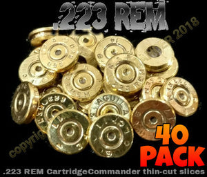.223 REM/5.56 NATO brass thincut bullet slices, mix mfg, 40-pack