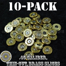 Load image into Gallery viewer, bullet jewelry slice 45 caliber headstamp 10 pack