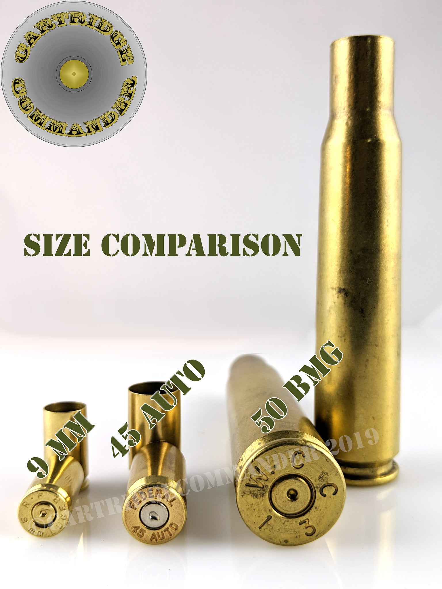 50 BMG brass thincut bullet slices, mix mfg, 10-pack – Cartridge Commander