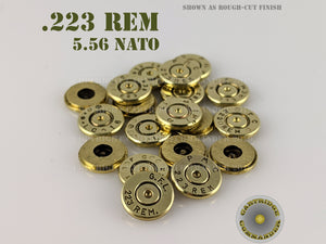 .223 REM/5.56 NATO brass thincut bullet slices, mix mfg, 10-pack