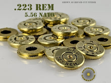 Load image into Gallery viewer, .223 REM brass thincut bullet slices, mix mfg, 25-pack